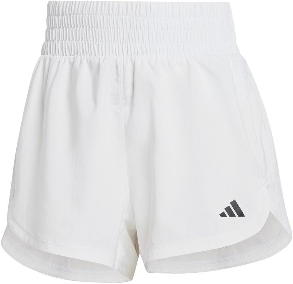 image:imageadidas Womens Pacer Training 3Stripes Woven HighRise ShortsWhiteWhite