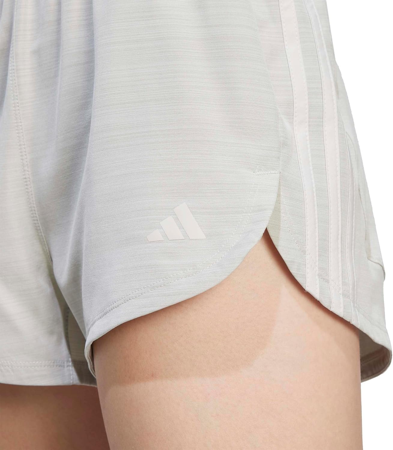 image:imageadidas Womens Pacer Training 3Stripes Woven HighRise ShortsWonder Alumina MelWonder Alumina