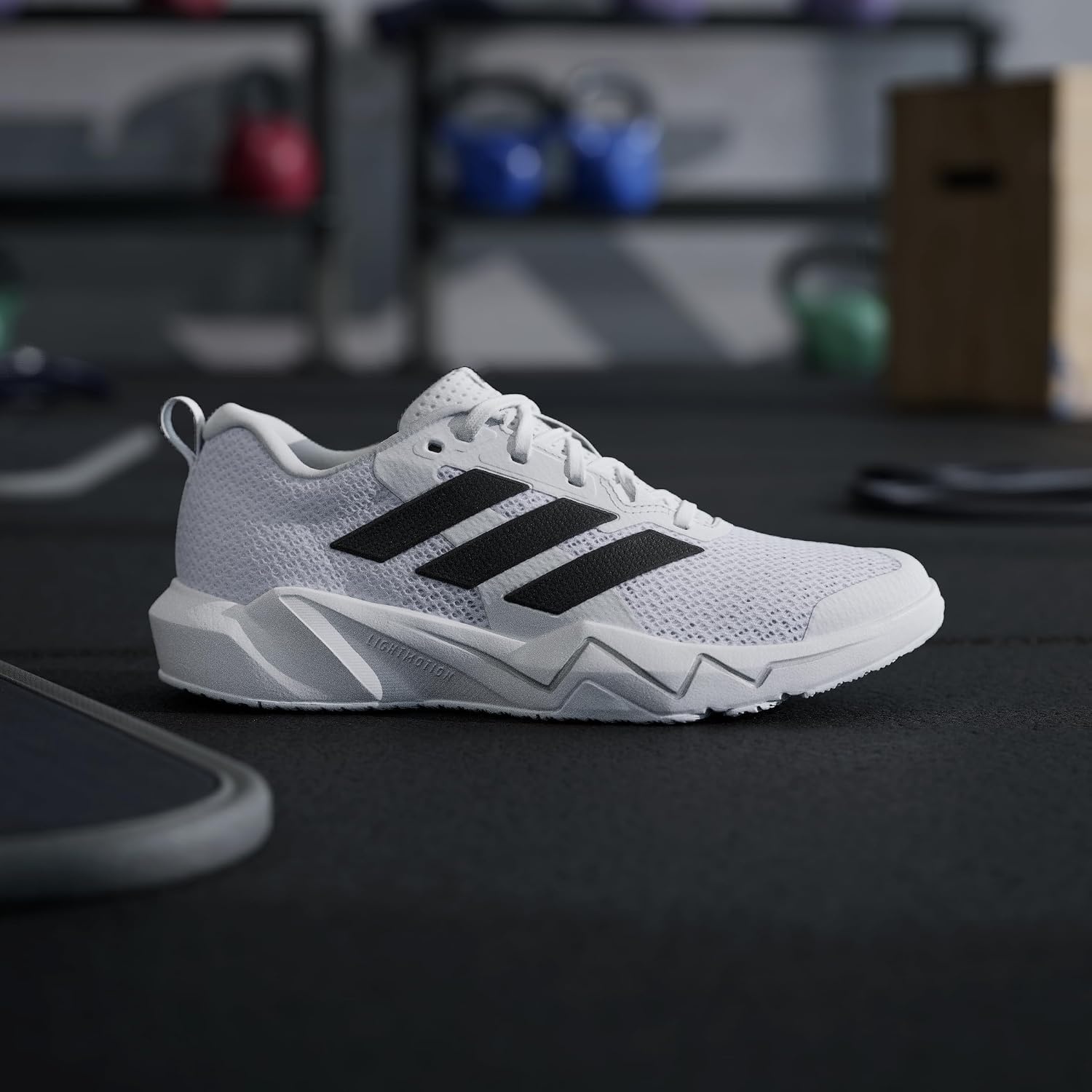 image:imageadidas Womens Rapidmove Go Training Sneakers Shoes PinkWhiteBlackSilver Metallic
