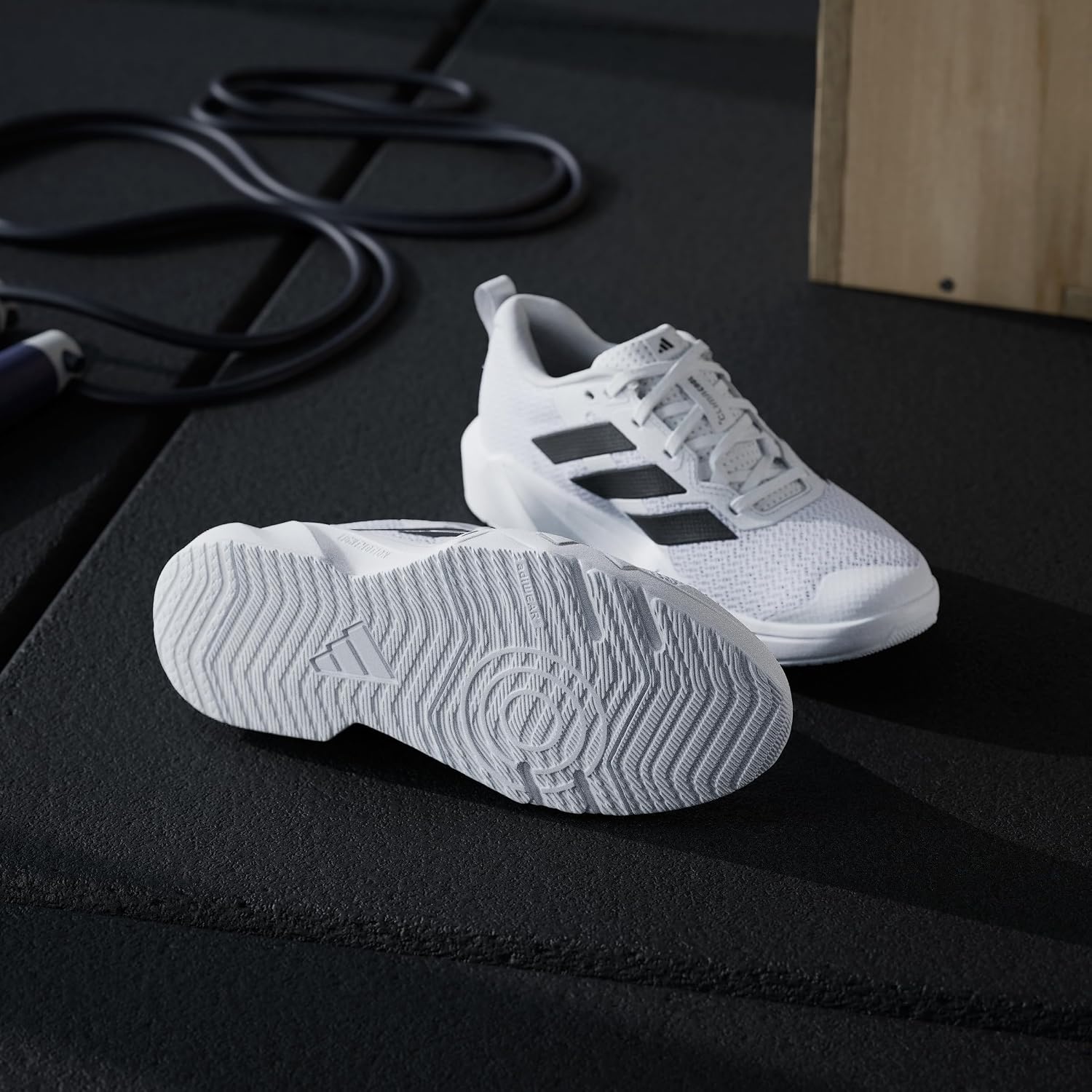 image:imageadidas Womens Rapidmove Go Training Sneakers Shoes PinkWhiteBlackSilver Metallic