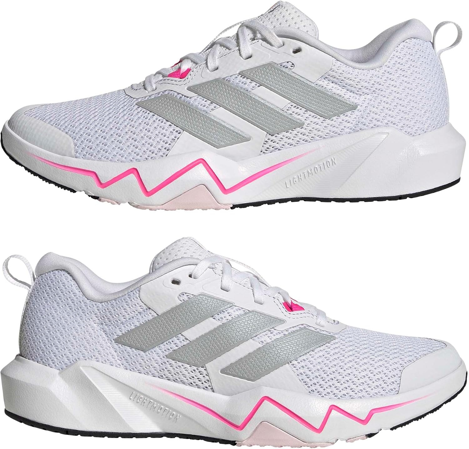 image:imageadidas Womens Rapidmove Go Training Sneakers Shoes PinkWhiteSilver MetallicLucid Pink