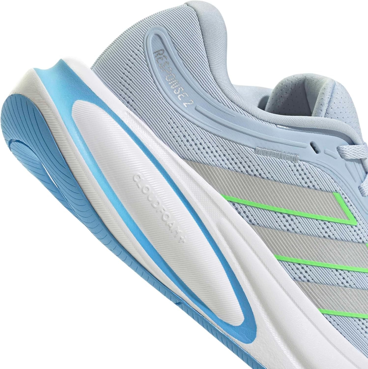 image:imageadidas Womens Response 2 Running ShoeCrystal SkySilver MetLime Burst
