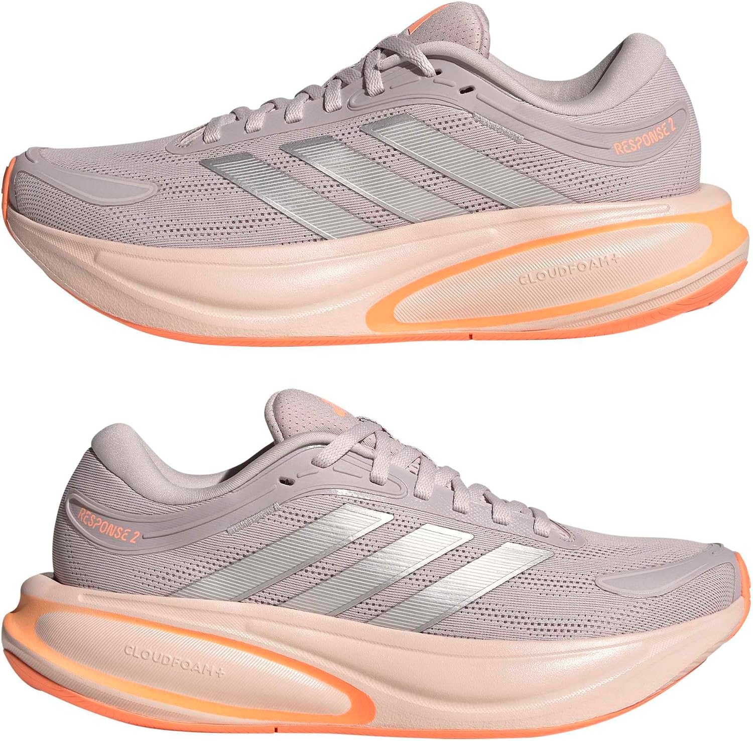 image:imageadidas Womens Response 2 Running ShoeIce PurpleSilver MetallicBeam Orange