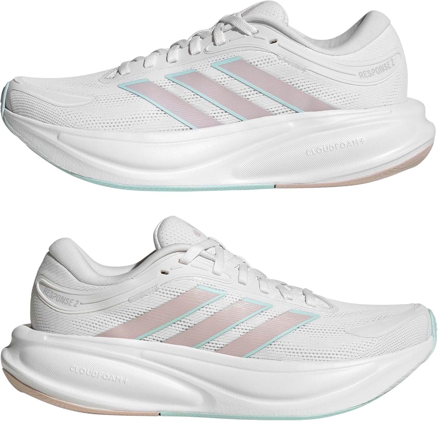 image:imageadidas Womens Response 2 Running ShoeWhiteIce PurpleSemi Flash Aqua