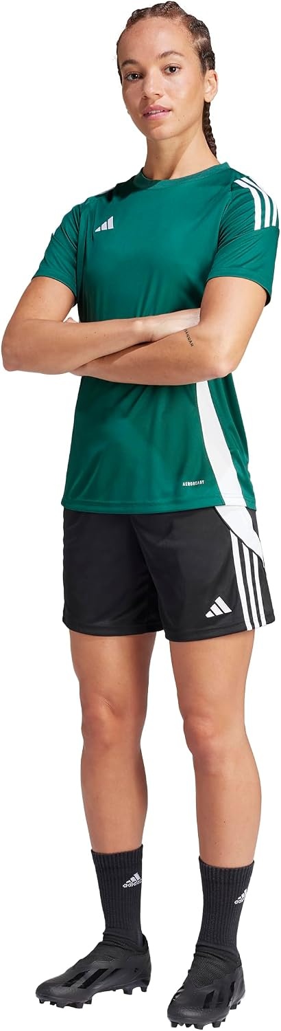 image:imageadidas Womens Tiro 24 JerseyTeam Dark GreenWhite