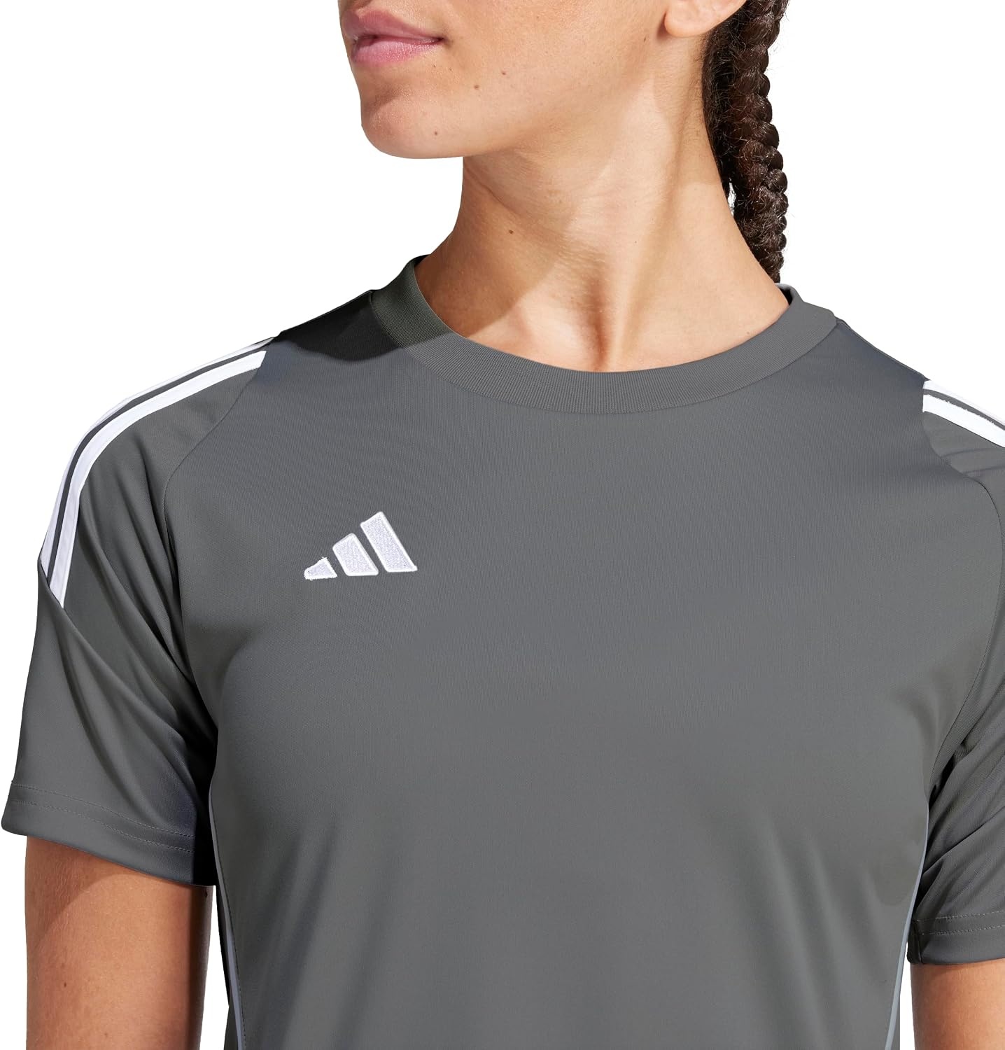 image:imageadidas Womens Tiro 24 JerseyTeam Mid GreyWhite