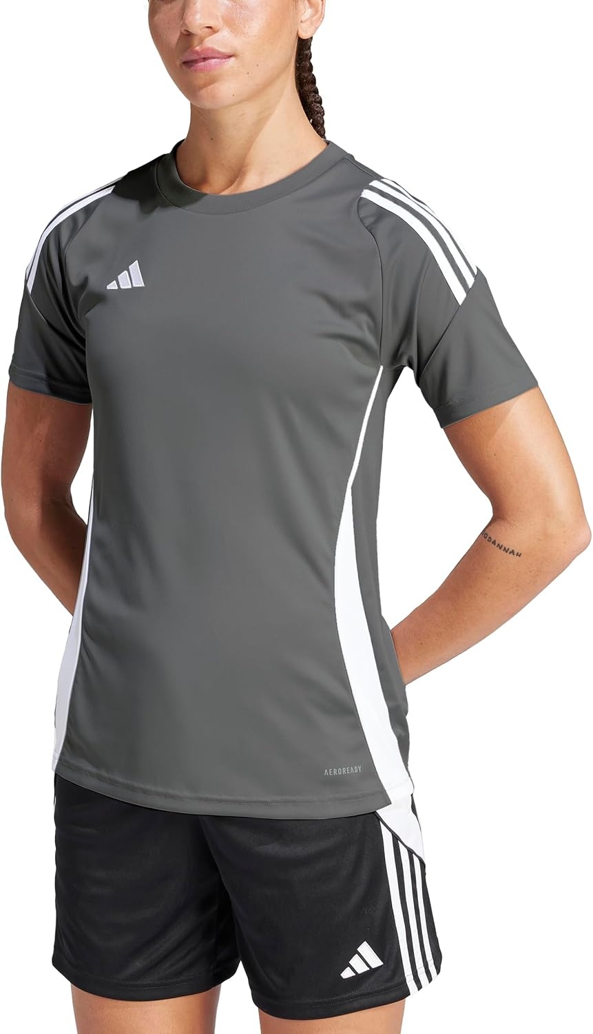 image:imageadidas Womens Tiro 24 JerseyTeam Mid GreyWhite