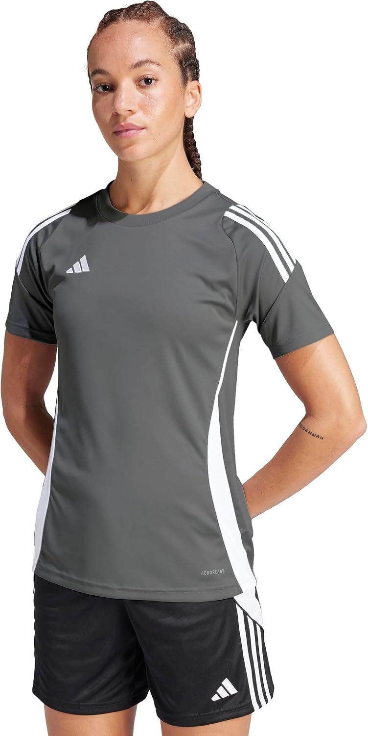 image:imageadidas Womens Tiro 24 JerseyTeam Mid GreyWhite