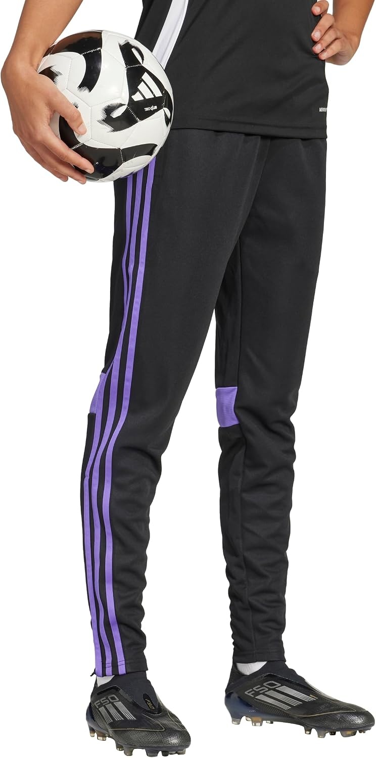 image:imageadidas Womens Tiro 25 Essentials Tracksuit Bottoms Soccer Cleats BlackBlackPurple RushLucid Lemon