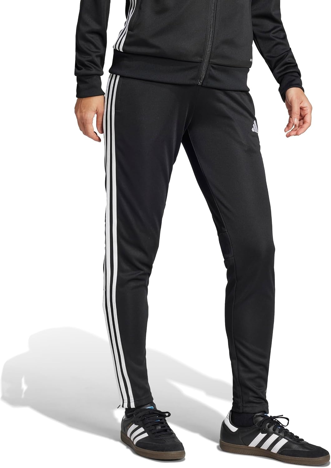image:imageadidas Womens Tiro 25 Essentials Tracksuit Bottoms Soccer Cleats BlackBlackWhite