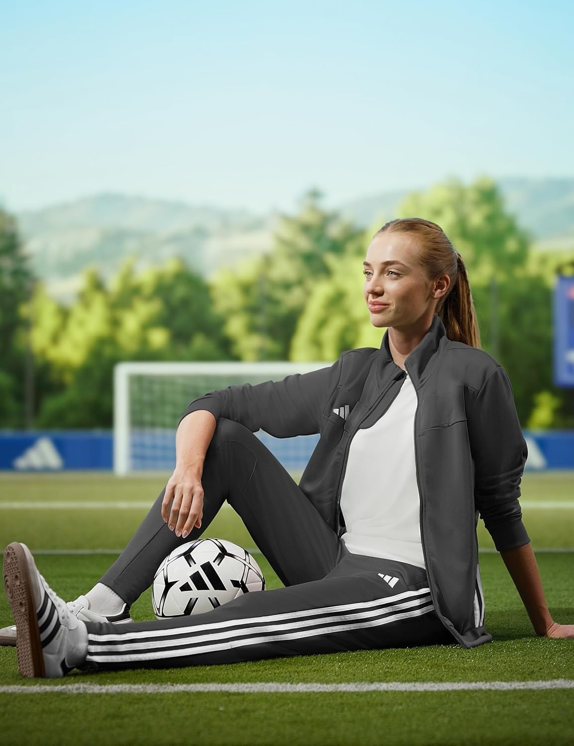 image:imageadidas Womens Tiro 25 Essentials Tracksuit Bottoms Soccer Cleats BlackGreyWhite