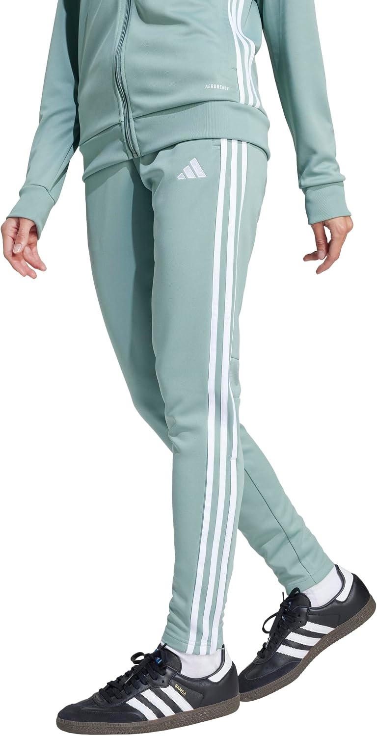 image:imageadidas Womens Tiro 25 Essentials Tracksuit Bottoms Soccer Cleats BlackSilver GreenWhite