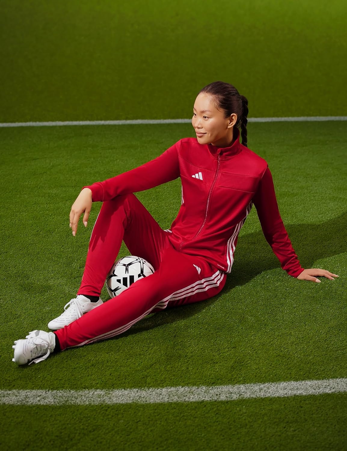 image:imageadidas Womens Tiro Essentials Training Track TopTeam Power RedWhite