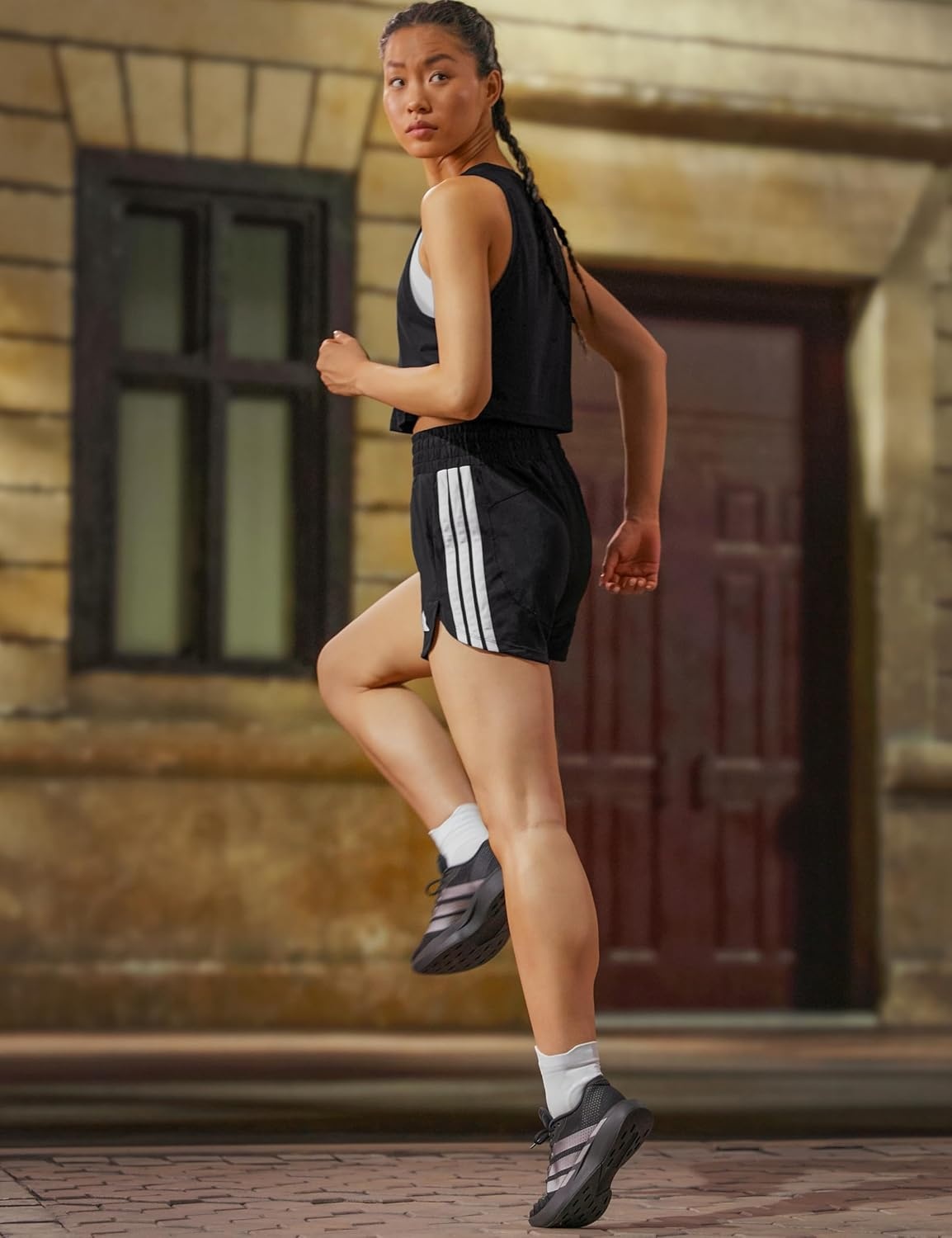 image:imageadidas Womens adiZero Pacer RunningBlackIron MetallicCarbon