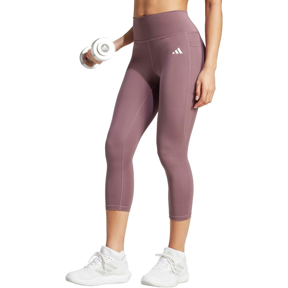 image:imageAdidas Womens Optime Essentials Stash 34 LeggingsShadow Fig