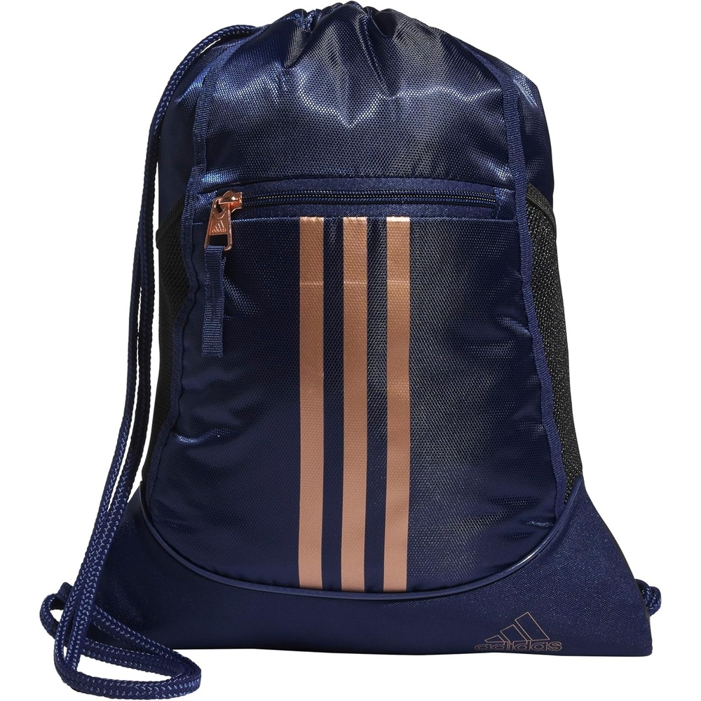 image:imageadidas Alliance Sackpack  Drawstring Backpack for Sports Small Gym Bag Black3 OSFADark BlueRose Gold2