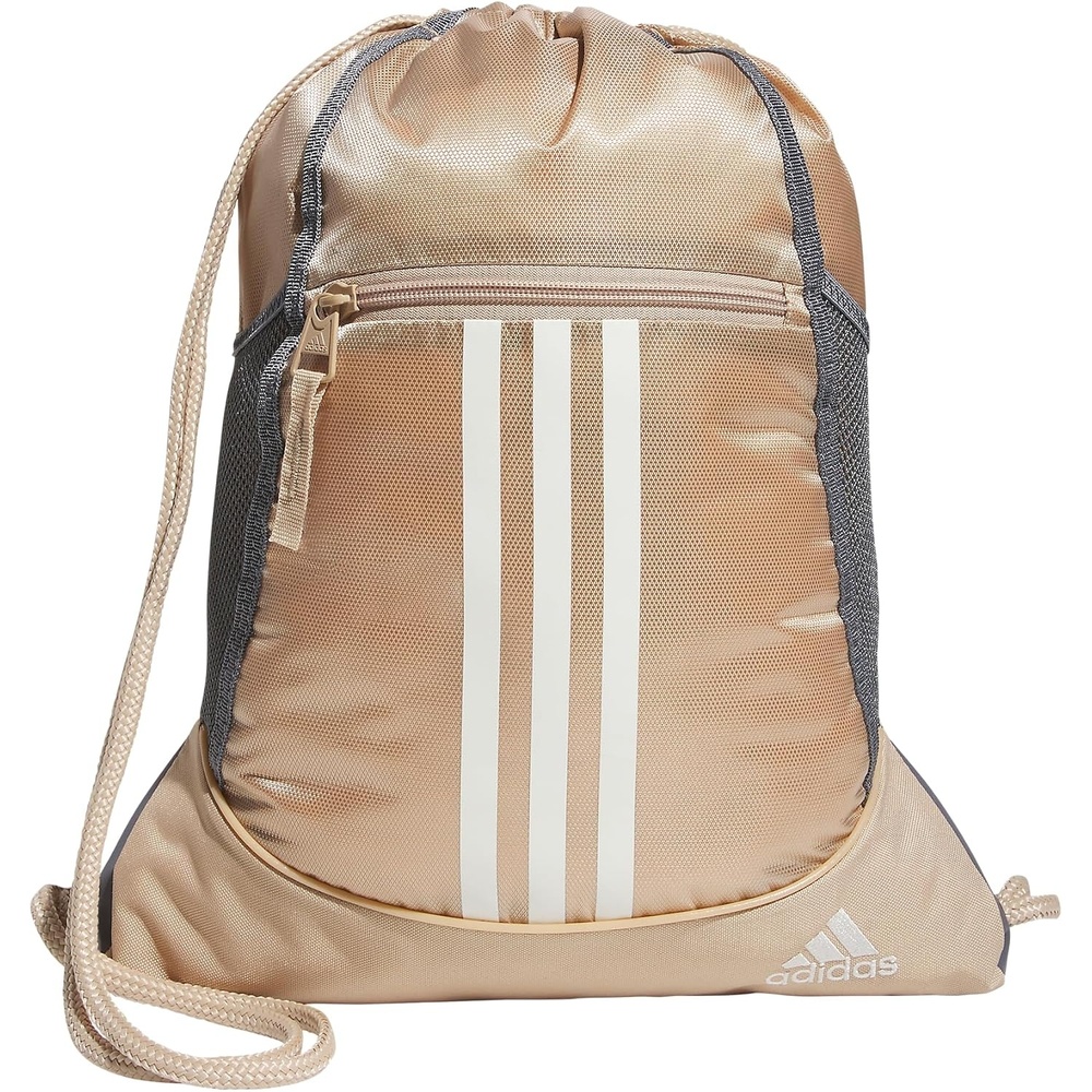 image:imageadidas Alliance Sackpack Drawstring Backpack for Sports Small Gym Bag Black3 OSFAMagic BeigeOff White2