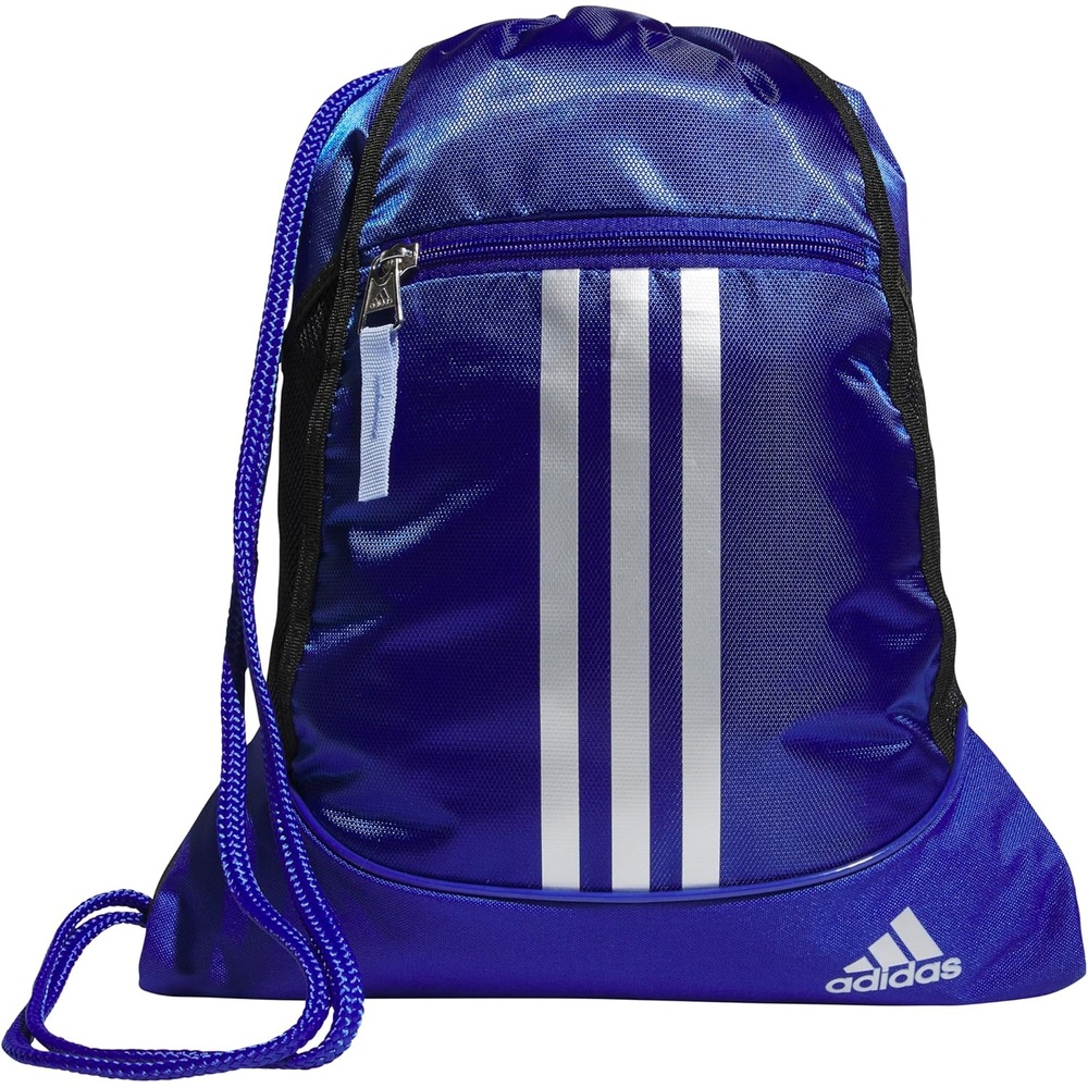 image:imageadidas Alliance Sackpack  Drawstring Backpack for Sports Small Gym Bag Black3 OSFASemi Lucid BlueSilver MetallicBlue Spark2