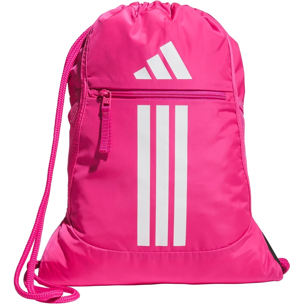 image:imageadidas Alliance Sackpack  Drawstring Backpack for Sports Small Gym Bag Black3 OSFATeam Shock Pink 2White3