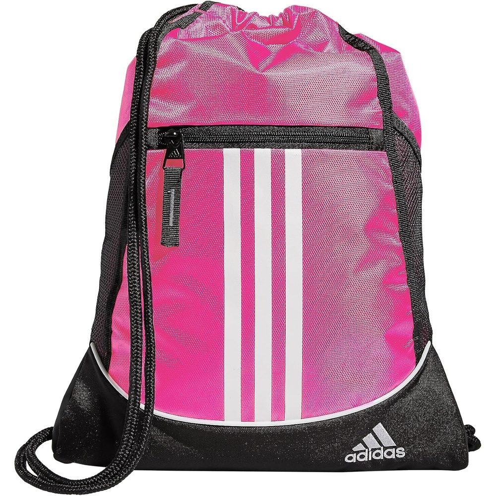 image:imageadidas Alliance Sackpack  Drawstring Backpack for Sports Small Gym Bag Black3 OSFATeam Shock Pink2