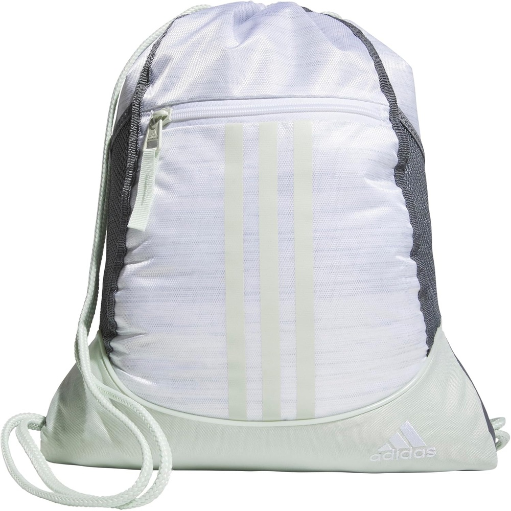 image:imageadidas Alliance Sackpack  Drawstring Backpack for Sports Small Gym Bag Black3 OSFATwo Tone Whiteclear OnixLinen Green2