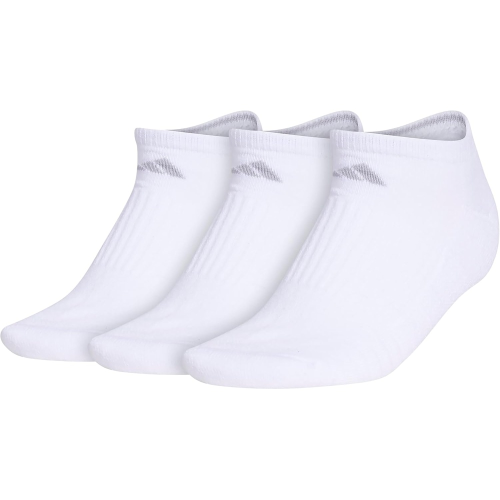 image:imageadidas Cushioned Low Cut Ankle Socks 3Pairs Durable amp Comfortable 3Pack Targeted Cushioning Arch Support Breathable MoistureWicking Reinforced Heel amp Toe AllDay ComfortWhiteClear Onix Grey30No Show