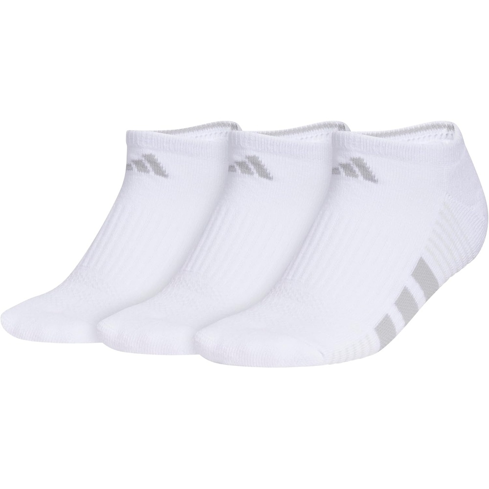 image:imageadidas Cushioned Low Cut Ankle Socks 3Pairs Durable amp Comfortable 3Pack Targeted Cushioning Arch Support Breathable MoistureWicking Reinforced Heel amp Toe AllDay ComfortWhiteClear Onix GreyClear Grey40No Show