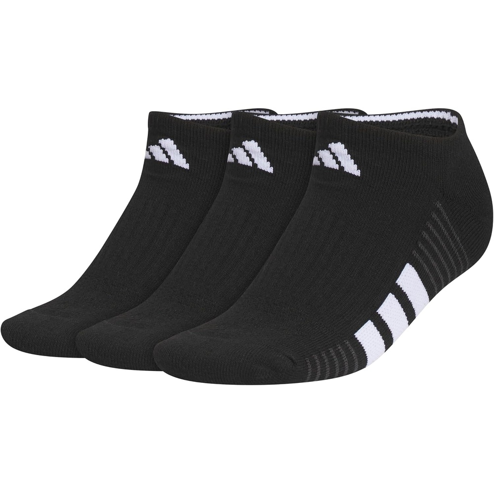 image:imageadidas Cushioned Low Cut Ankle Socks 3Pairs Durable amp Comfortable 3Pack Targeted Cushioning Arch Support Breathable MoistureWicking Reinforced Heel amp Toe AllDay ComfortBlackWhiteCarbon Grey40No Show