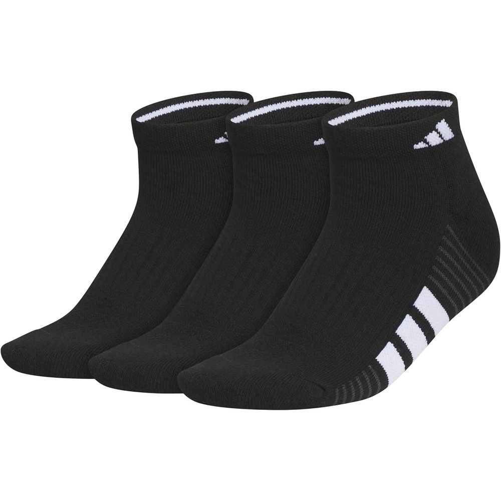 image:imageadidas Cushioned Low Cut Ankle Socks 3Pairs Durable amp Comfortable 3Pack Targeted Cushioning Arch Support Breathable MoistureWicking Reinforced Heel amp Toe AllDay ComfortBlackWhiteCarbon Grey40Low Cut
