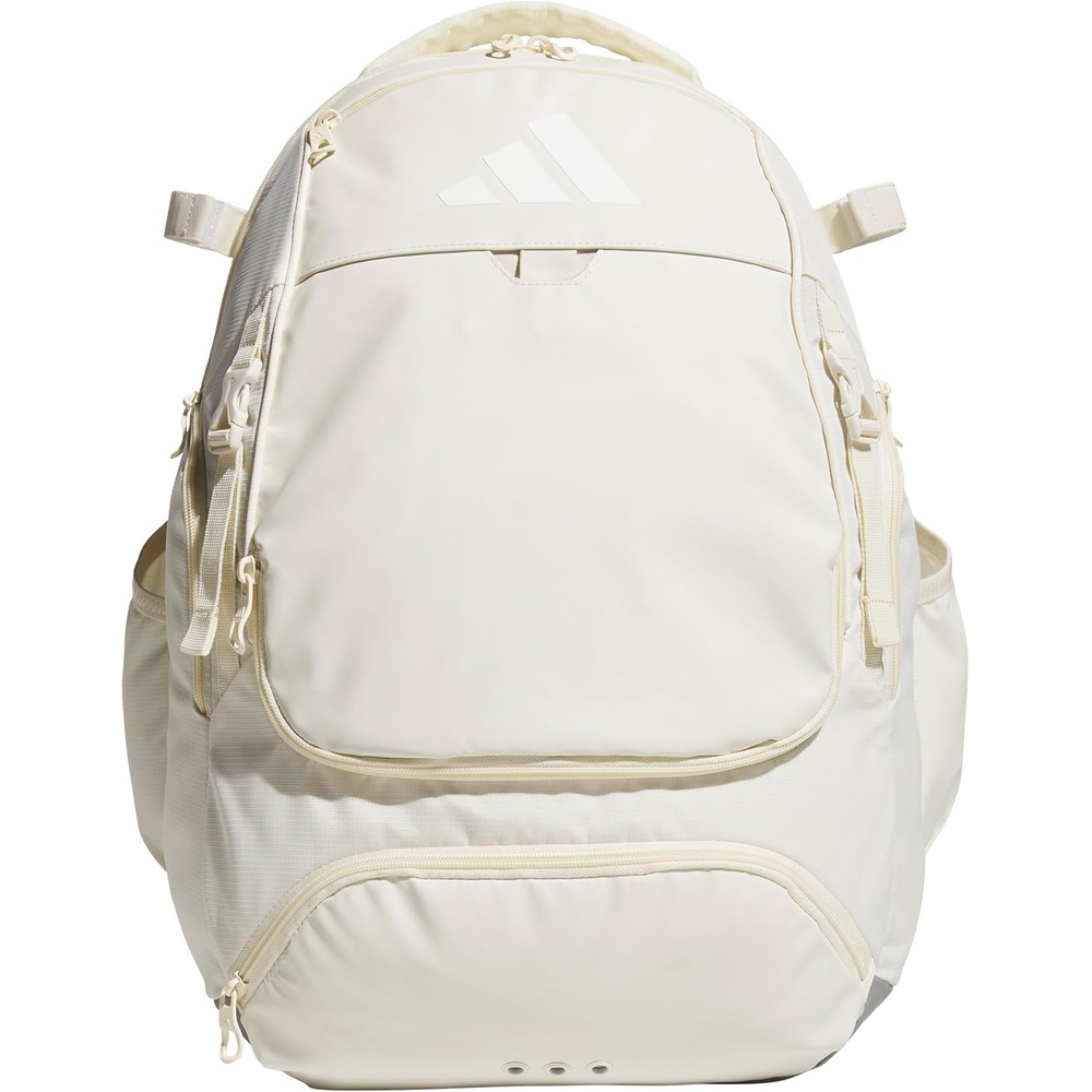 image:imageadidas Dugout Baseball amp Softball Backpack 35L Hidden Helmet Pouch Adjustable Velcro Bat Straps Fence Hook Glove Straps Game amp Practice ReadyCream White