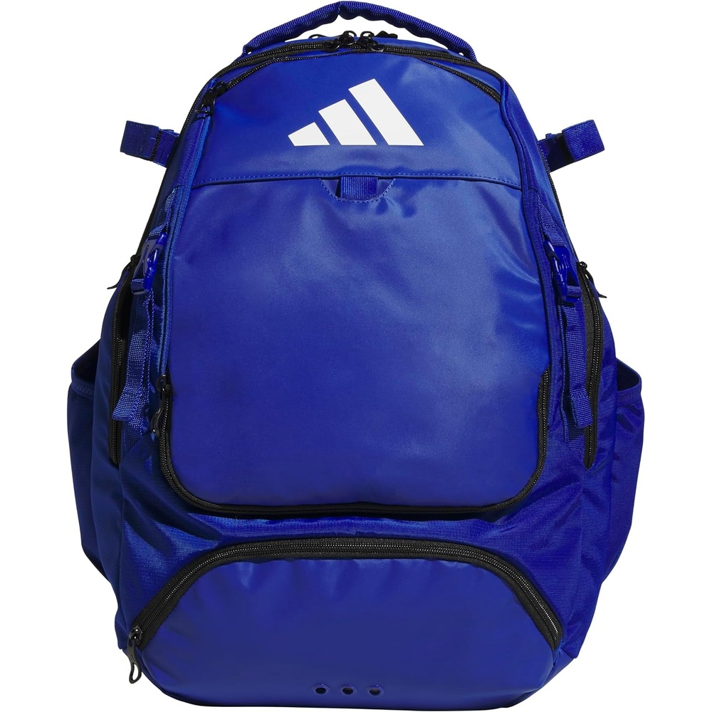 image:imageadidas Dugout Baseball amp Softball Backpack 35L  Hidden Helmet Pouch Adjustable Velcro Bat Straps Fence Hook Glove Straps Game amp Practice ReadyTeam Royal Blue