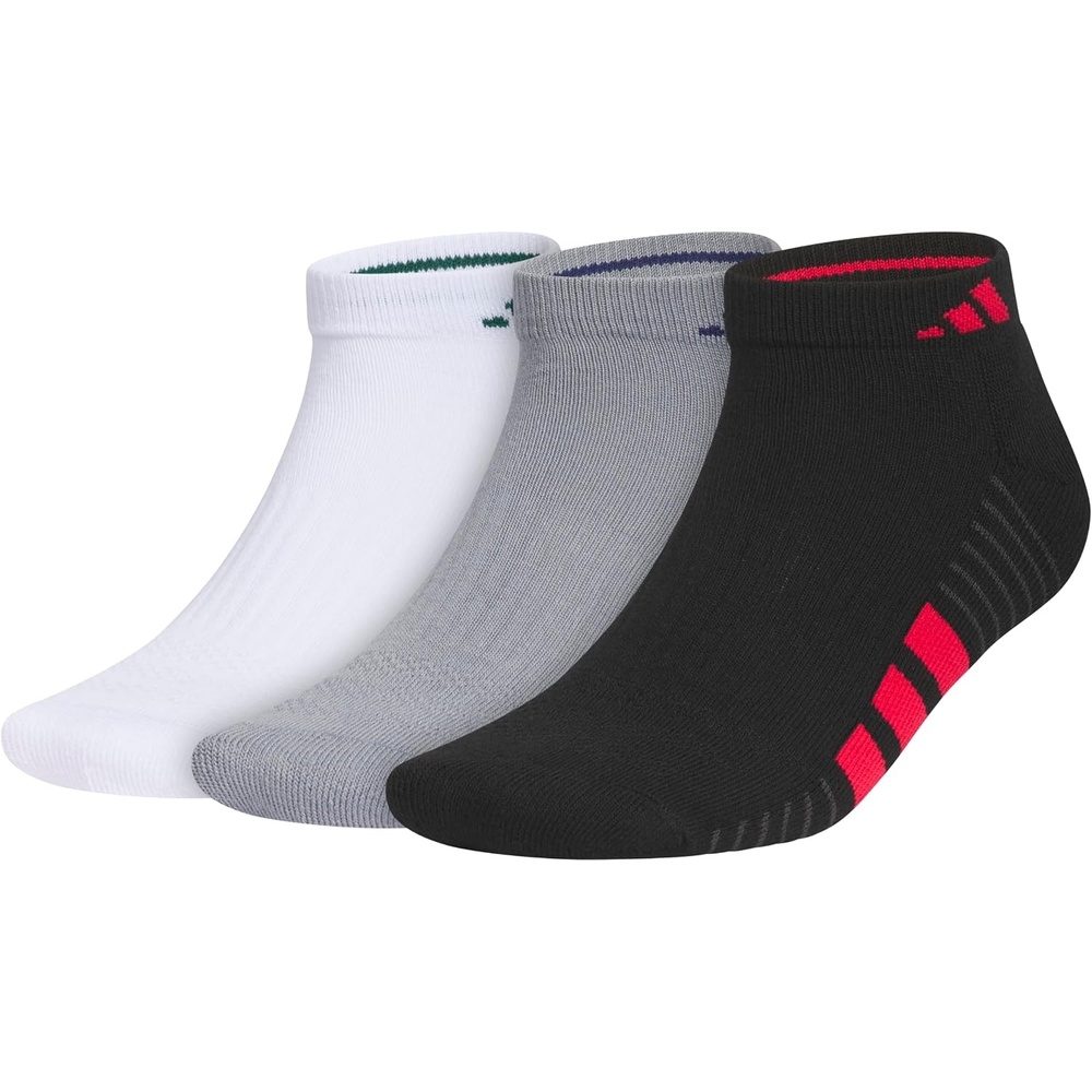 image:imageadidas Mens Cushioned Low Cut Ankle Socks 3 Pairs Durable amp Comfortable  3Pack Targeted Cushioning Arch Support Breathable MoistureWicking Reinforced Heel amp Toe AllDay ComfortWhiteCollegiate GreenBlack40Low Cut