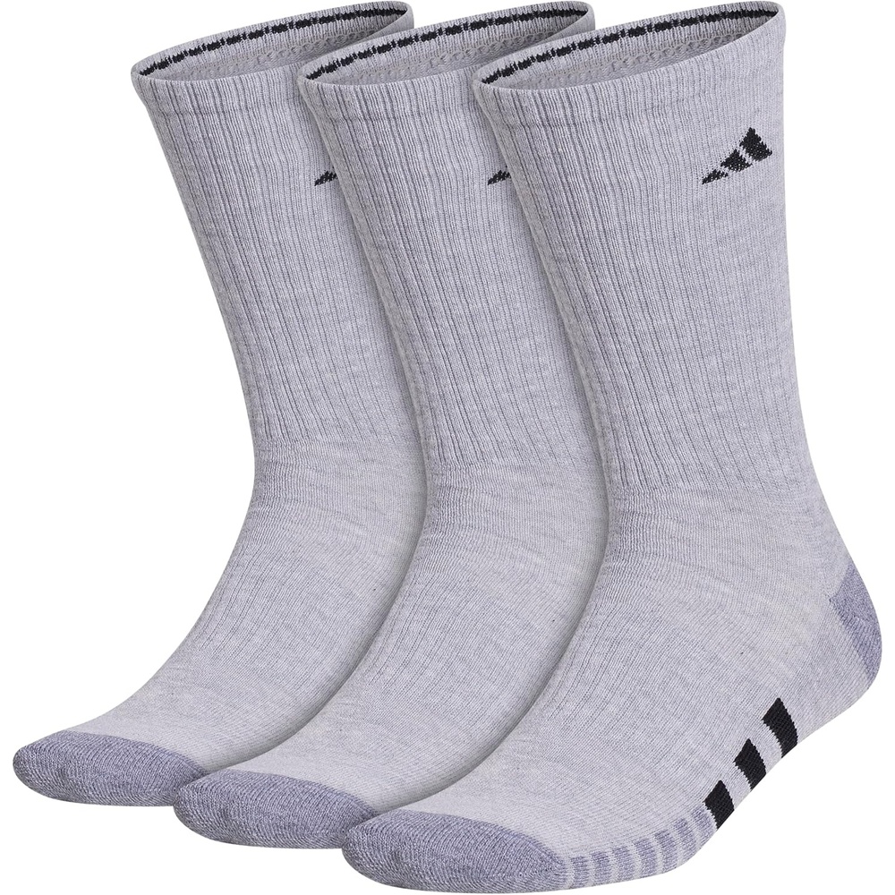 image:imageadidas Mens Cushioned Low Cut Ankle Socks 3 Pairs Durable amp Comfortable  3Pack Targeted Cushioning Arch Support Breathable MoistureWicking Reinforced Heel amp Toe AllDay ComfortCool Light HeatherGreyBlack30Crew
