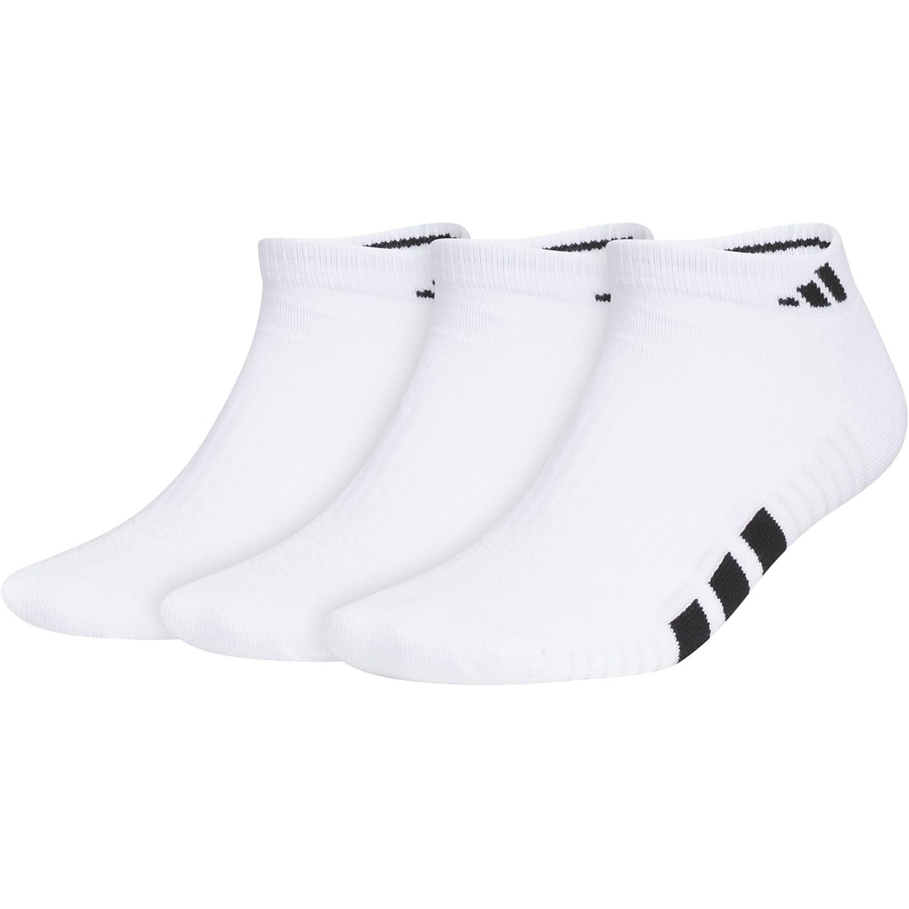 image:imageadidas Mens Cushioned Low Cut Ankle Socks 3 Pairs Durable amp Comfortable 3Pack Targeted Cushioning Arch Support Breathable MoistureWicking Reinforced Heel amp Toe AllDay ComfortWhiteBlackClear Grey40Low Cut
