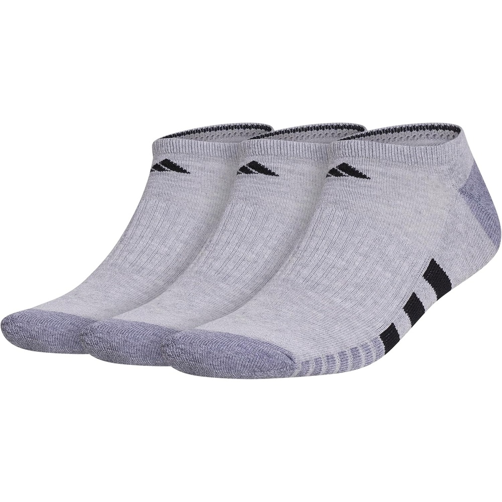image:imageadidas Mens Cushioned Low Cut Ankle Socks 3 Pairs Durable amp Comfortable  3Pack Targeted Cushioning Arch Support Breathable MoistureWicking Reinforced Heel amp Toe AllDay ComfortCool Light HeatherGreyBlack30No Show