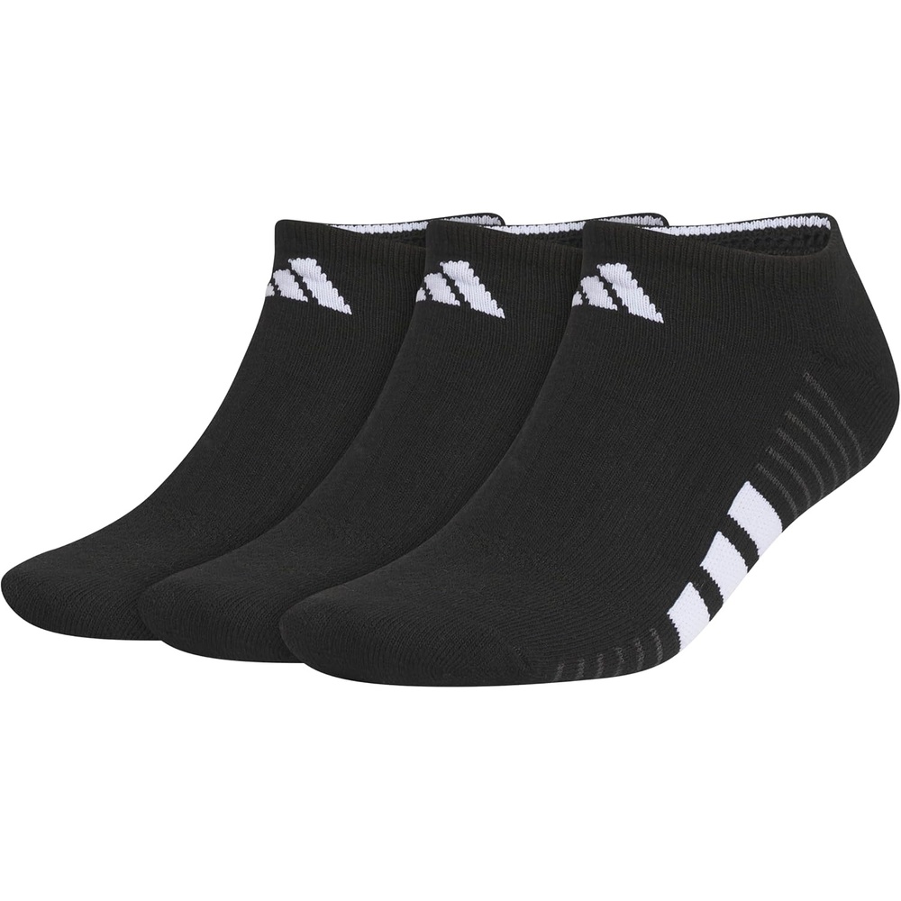 image:imageadidas Mens Cushioned Low Cut Ankle Socks 3 Pairs Durable amp Comfortable  3Pack Targeted Cushioning Arch Support Breathable MoistureWicking Reinforced Heel amp Toe AllDay ComfortBlackWhiteCarbon Grey40No Show
