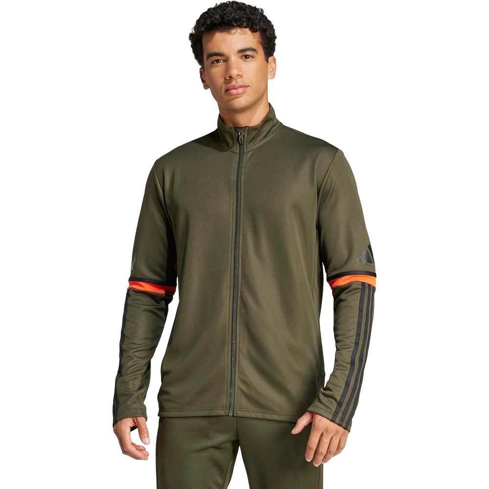 image:imageadidas Mens Squadra 25 Training JacketNight CargoBlackSemi Impact Orange