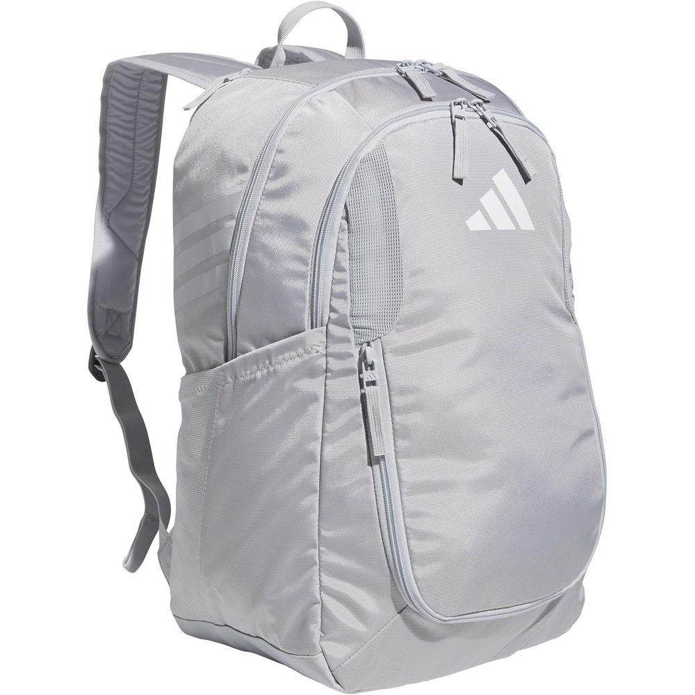 image:imageadidas Stadium Soccer Backpack 36L Padded Laptop Sleeve Holds A Size 5 Ball Vented Gear Pocket Stays Dry On Wet Fields School Gym amp Travel ReadyTeam Light Grey4