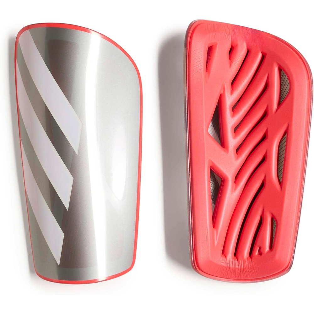 image:imageadidas Unisex Adult Tiro Soccer Shin GuardsIron MetallicLucid RedWhiteZero MetallicLeague