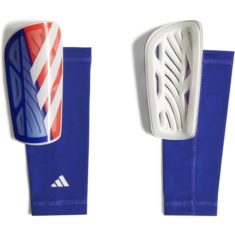 image:imageadidas Unisex Adult Tiro Soccer Shin GuardsSolar RedLucid BlueWhiteLeague