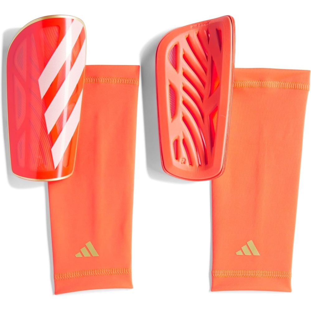 image:imageadidas Unisex Adult Tiro Soccer Shin GuardsSolar RedWhiteGold MetallicLeague