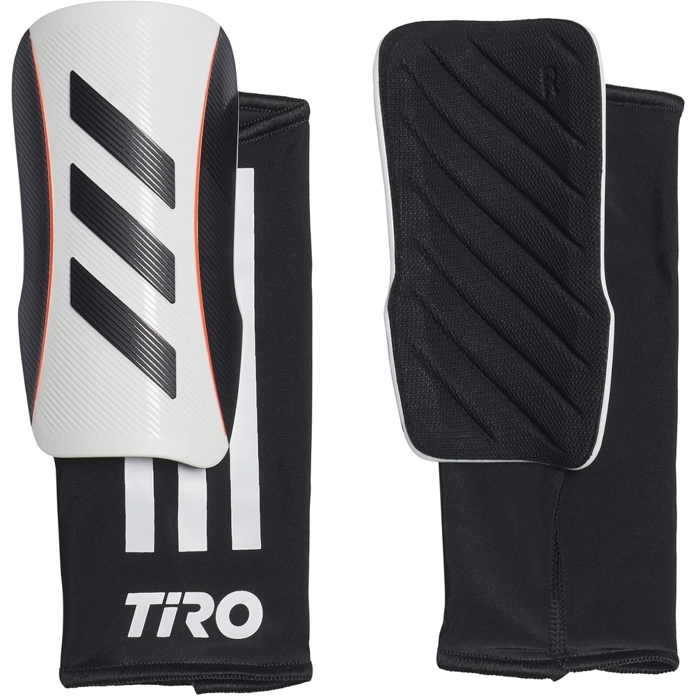 image:imageadidas Unisex Adult Tiro Soccer Shin GuardsWhiteBlackBlackSolar RedLeague