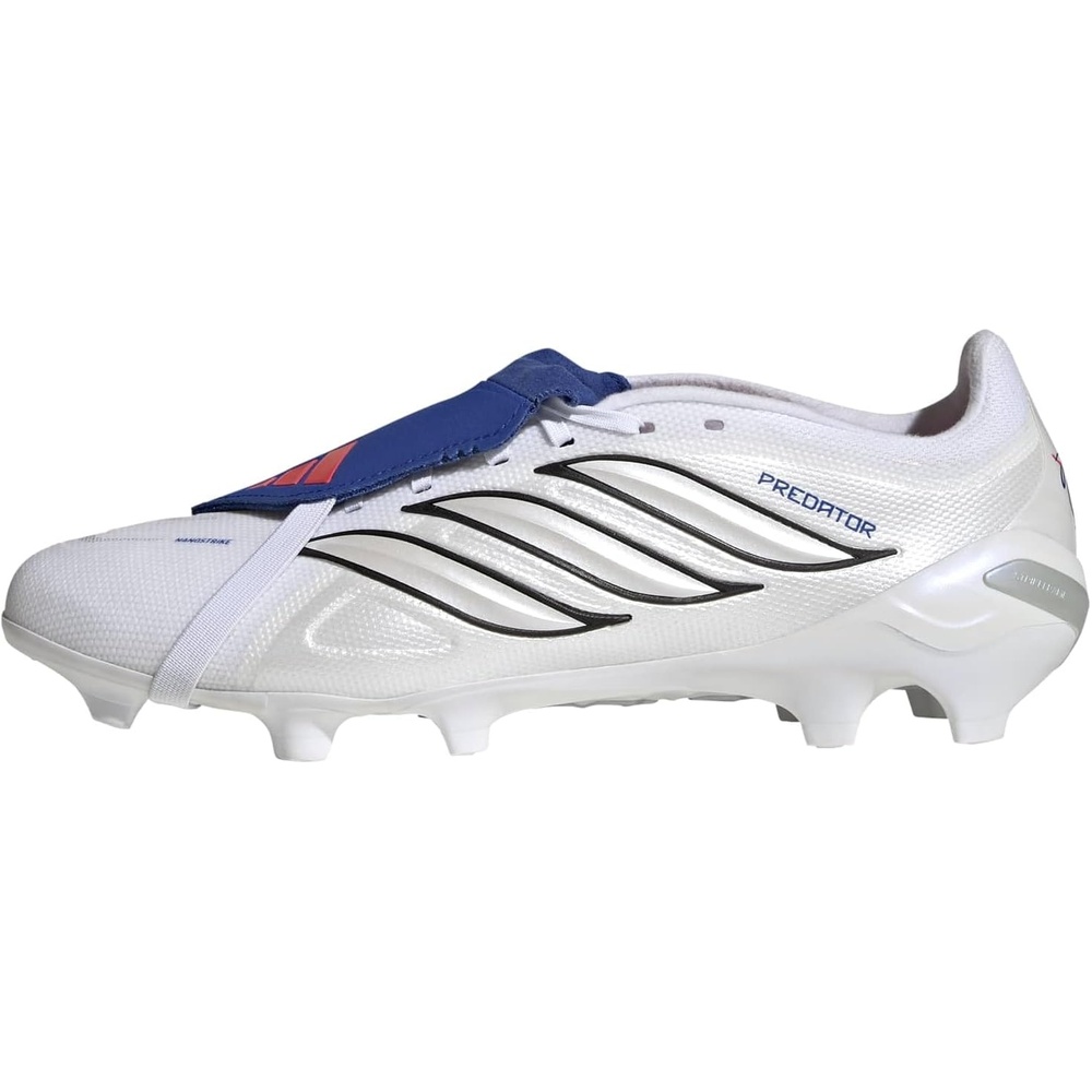image:imageadidas UnisexAdult League Predator FoldOver Tongue FirmMulti Ground CleatWhiteZero MetallicTeam Royal Blue