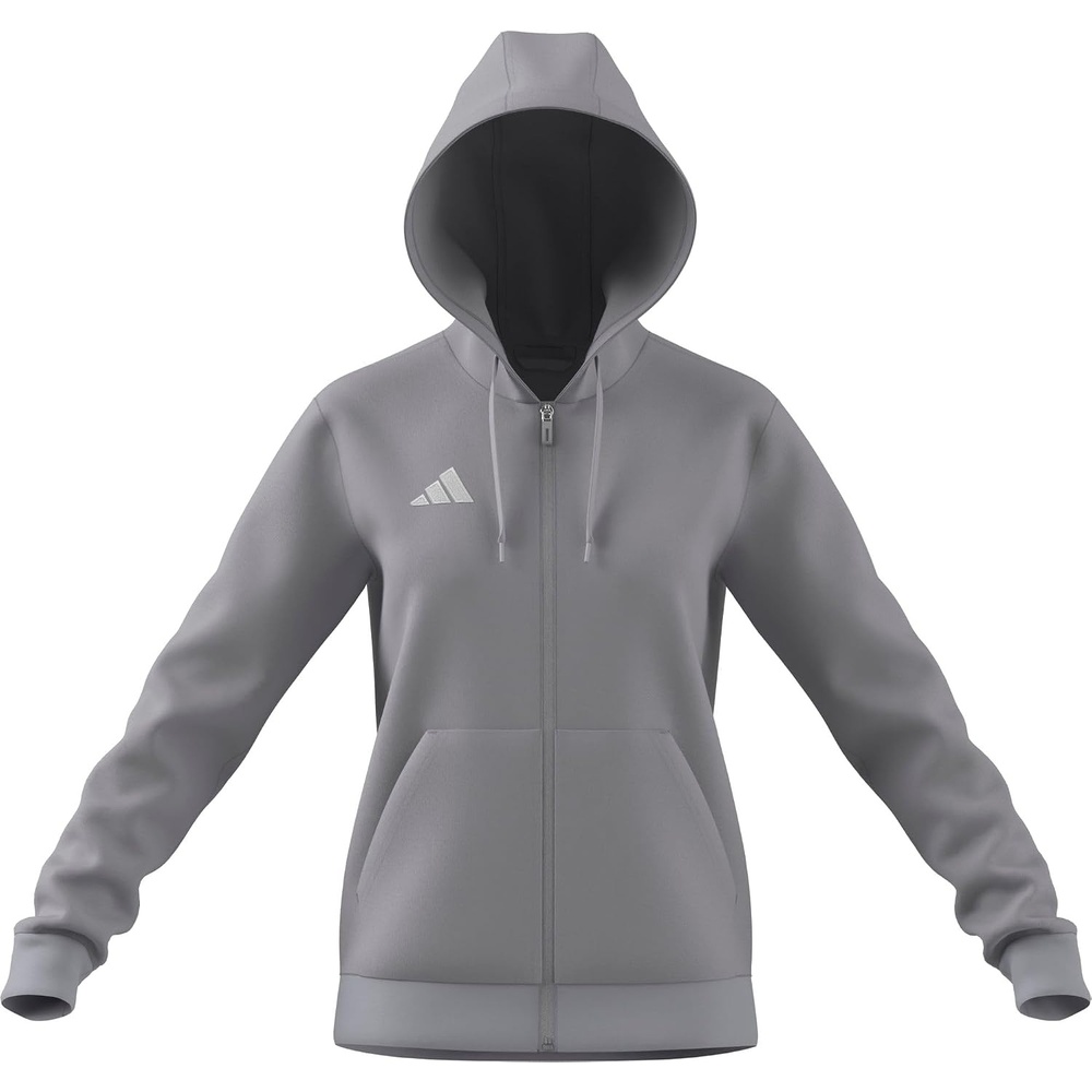 image:imageadidas Womens Entrada 26 Fullzip HoodieTeam Light GreyWhite