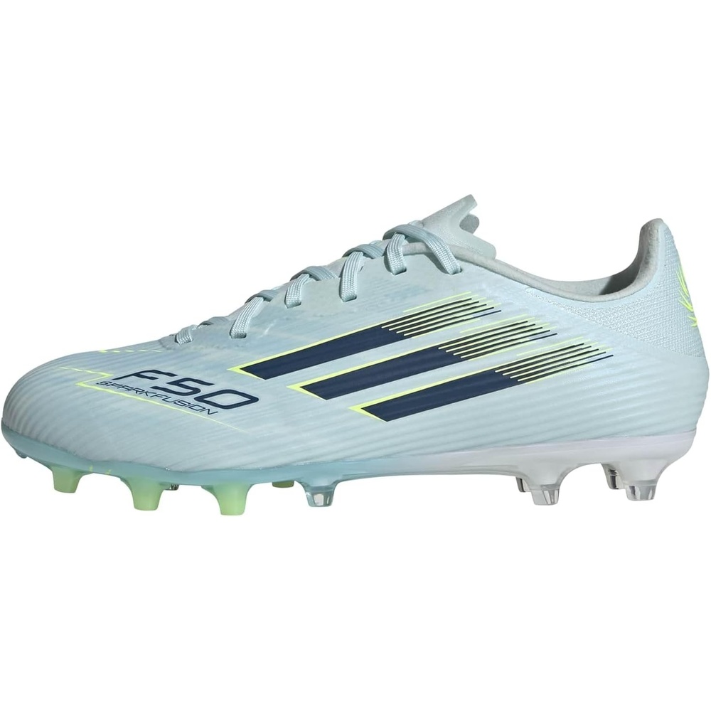 image:imageadidas Womens F50 Sparkfusion League Firm Ground Artificial Ground Sneakers Shoes PinkAlmost BlueDusky PetrolYellow