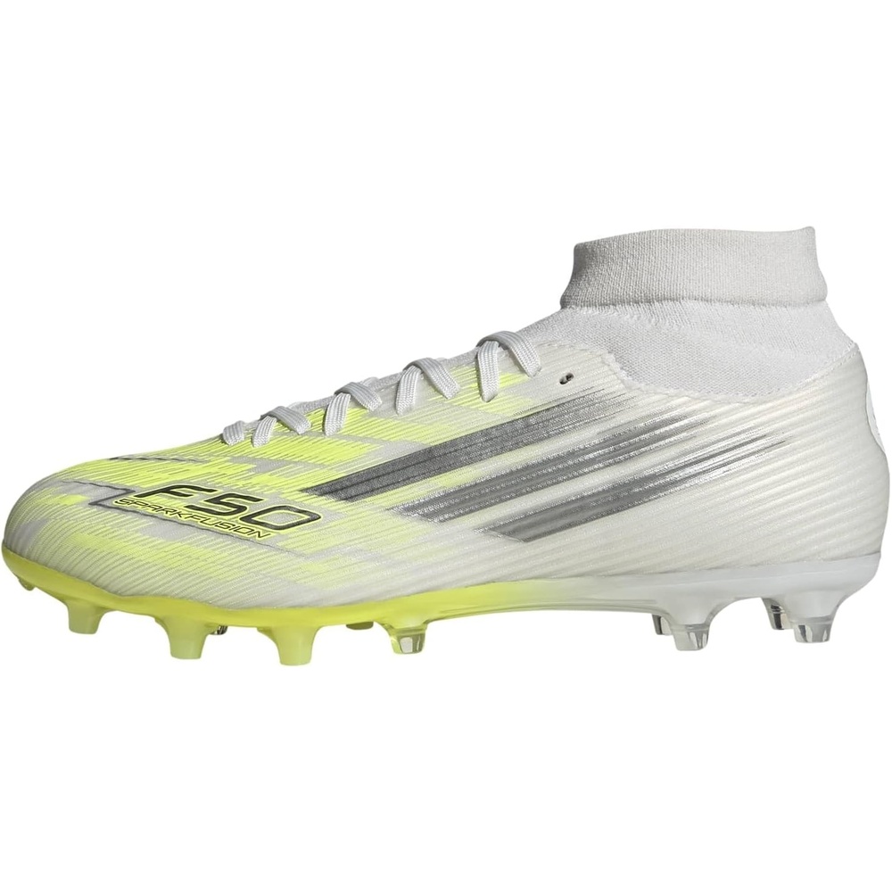 image:imageadidas Womens F50 Sparkfusion League Firm Ground Soccer ShoesWhiteIron MetallicYellow