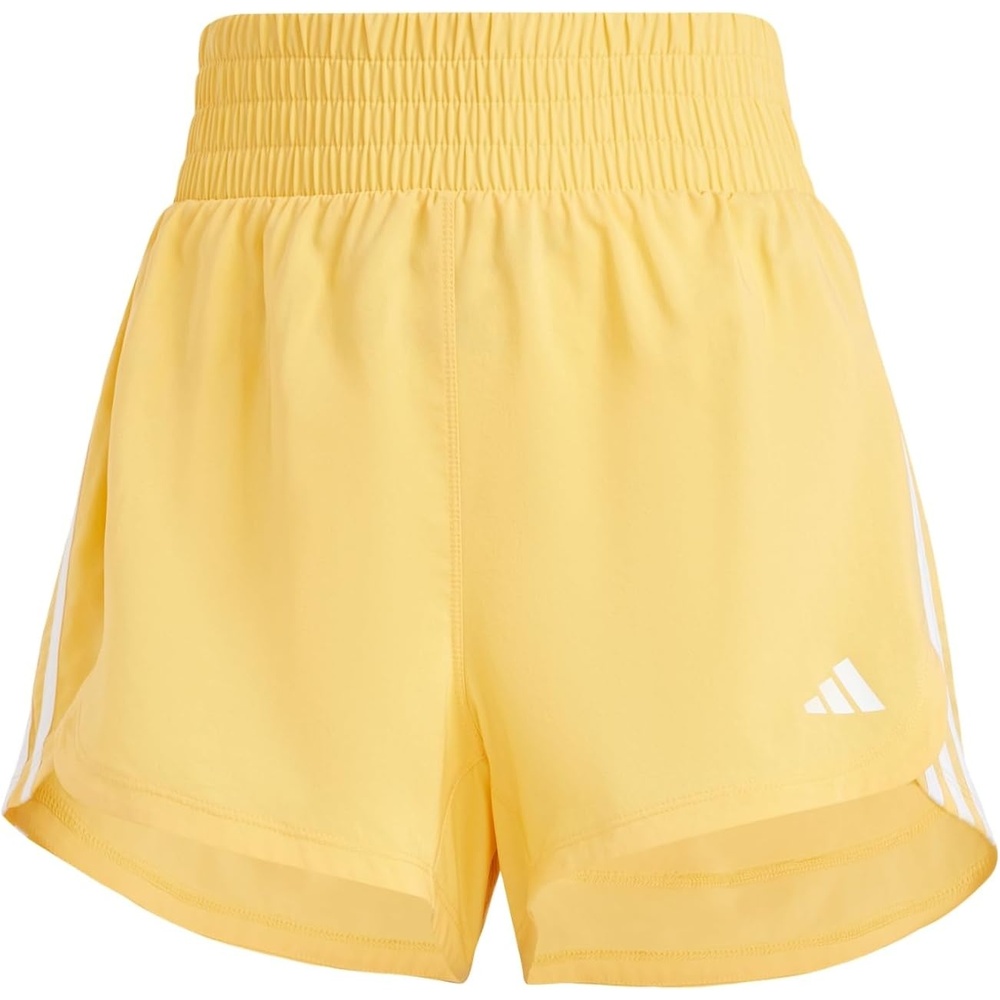 image:imageadidas Womens Pacer Training 3Stripes Woven HighRise ShortsSemi Spark White