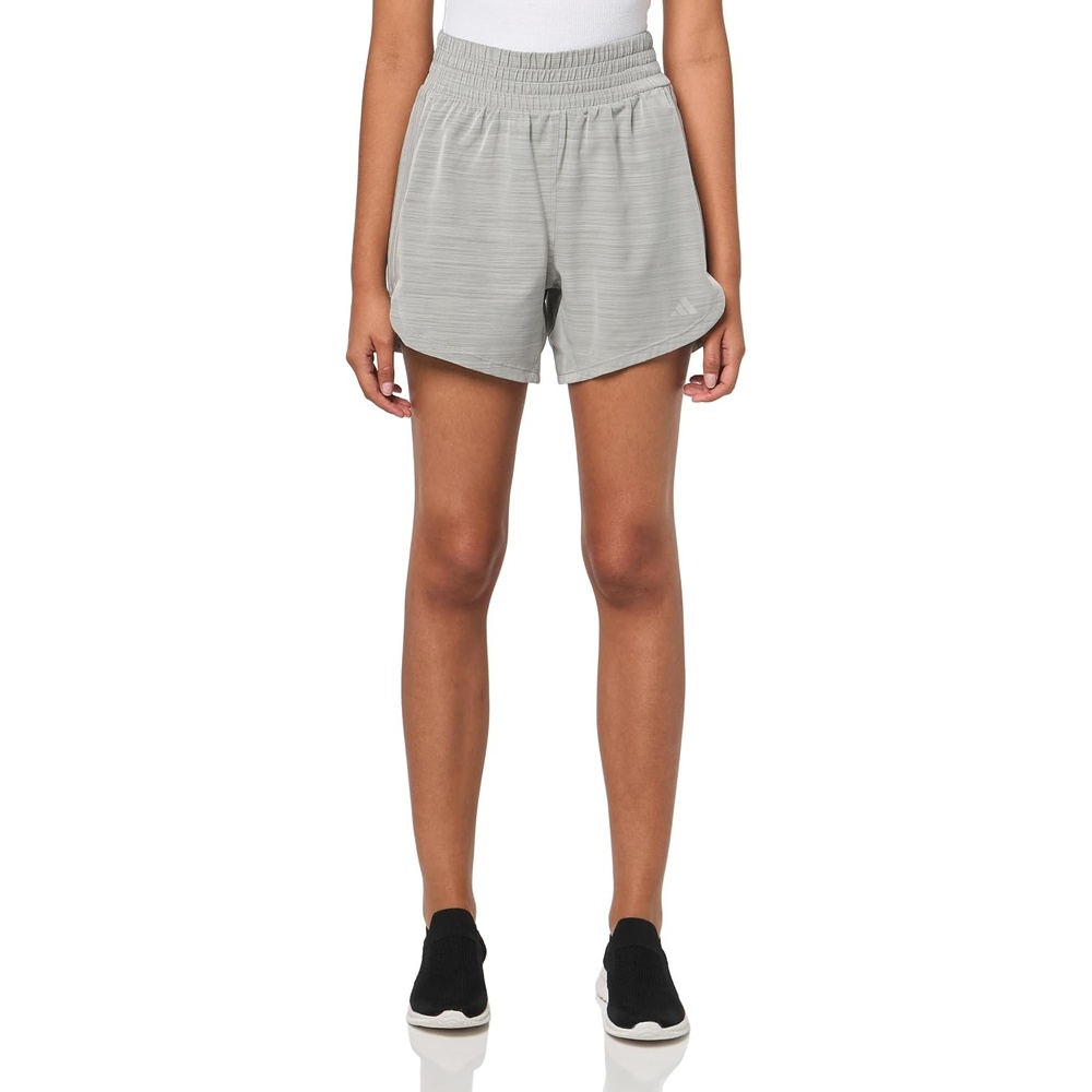 image:imageadidas Womens Pacer Training 3Stripes Woven HighRise ShortsSolid Grey