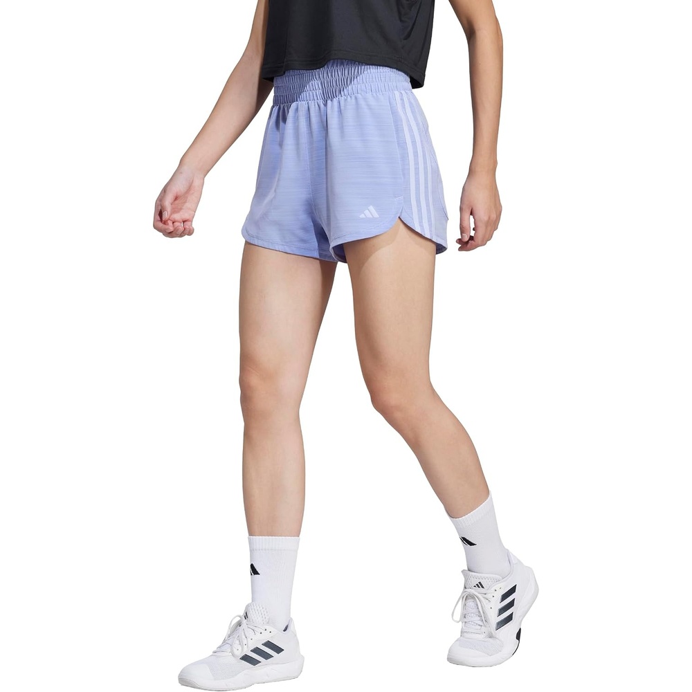 image:imageadidas Womens Pacer Training 3Stripes Woven HighRise ShortsViolet Tone MelViolet Tone