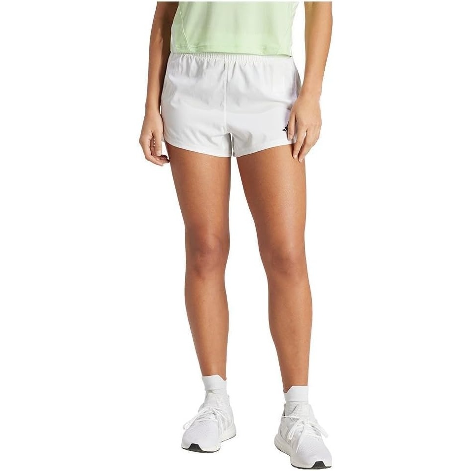 image:imageadidas Womens Pacer Training 3Stripes Woven HighRise ShortsWhiteWhite